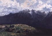 Gustave Courbet Panoramic View of the Alps oil painting reproduction